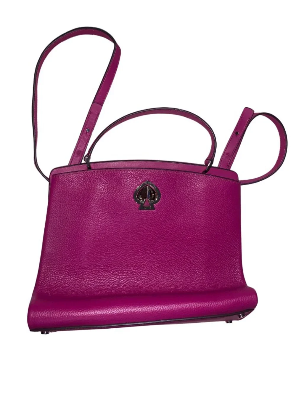 Kate Spade Romy Satchel Leather Crossbody in Berry Blitz - Pre-Loved
